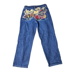 Ninth Hall Ambush Jeans Mens 32 Jeans Dragon Embroidered Baggy Straight Leg Y2k